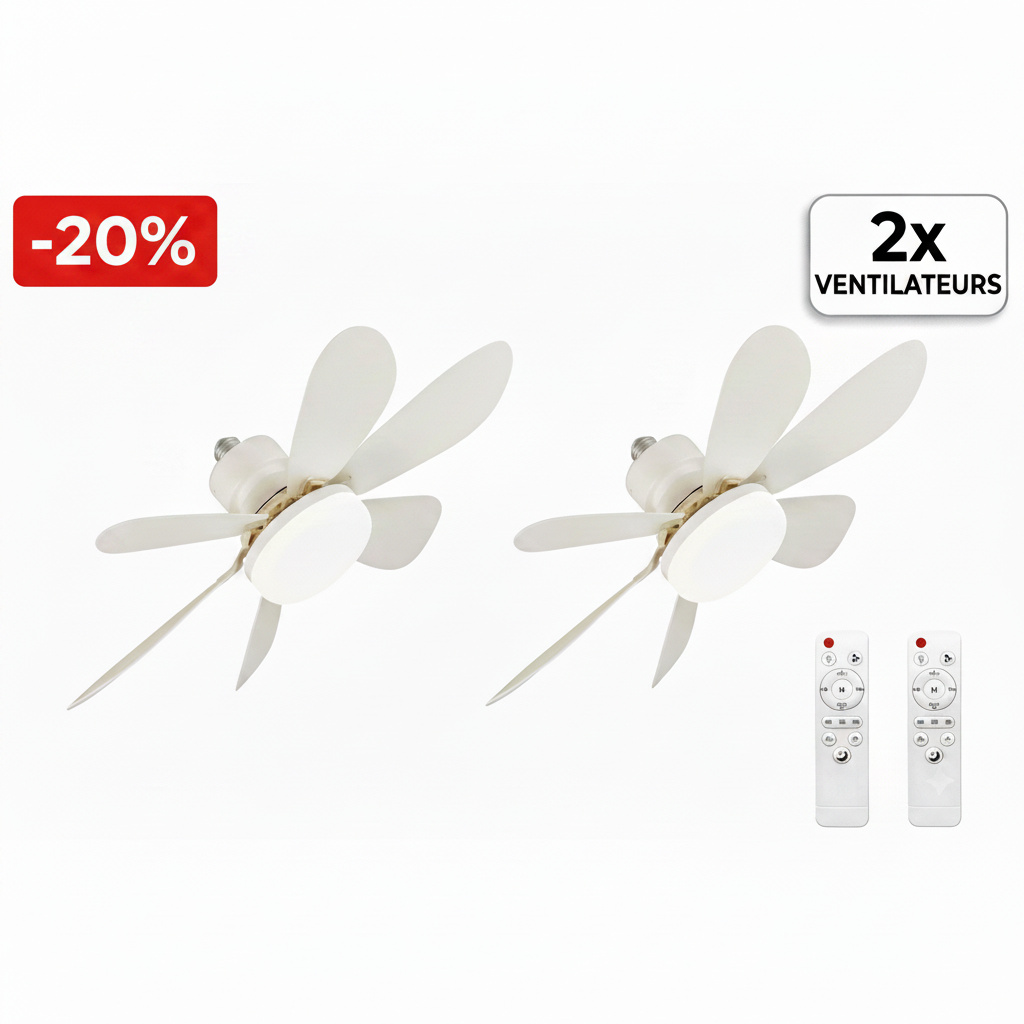 Ventilateur avec lumière à brancher